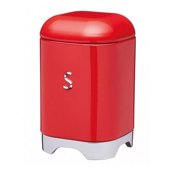 Емкость для хранения сахара Lovello Retro 11,5x11,5x19 см, металл, цвет красный, Kitchen Craft, Великобритания, LOVSUGARRED - изобр. 7