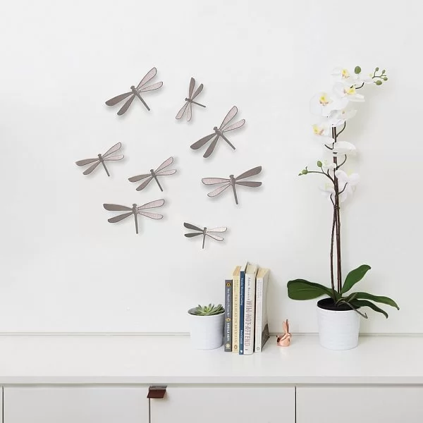Декор для стен Wallflutter 8 шт, цвет металлик, материал пластик, Umbra, Канада, 470787-558 - изобр. 8