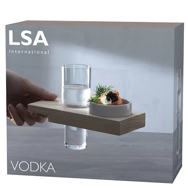 Набор сервировочный из стопки и подставки Vodka Solo выдувное стекло + натуральное дерево, LSA International, G1637-00-301 - изобр. 11
