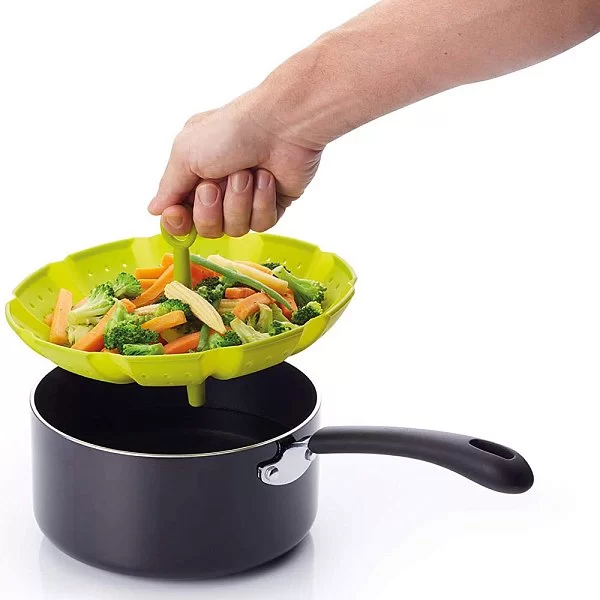 Пароварка-вставка Healthy Eating 24 см силикон, цвет зеленый, Kitchen Craft, Великобритания, KCHESTEAM - изобр. 8
