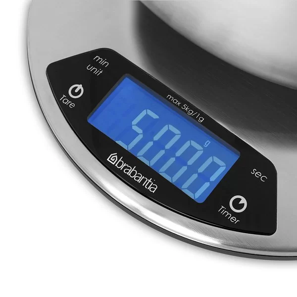 Цифровые кухонные весы Profile, 20см, стальной матовый, Brabantia, 480560 - изобр. 8