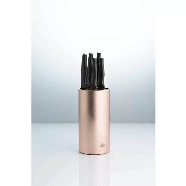 Набор из 5-ти кухонных ножей на подставке Opulence медь + нержавеющая сталь, цвет золотой, Viners, Великобритания, v_0305.183 - изобр. 9