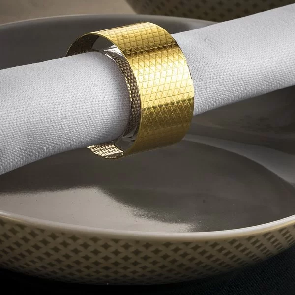 Набор из 2-х колец для салфеток Aurea в подарочной упаковке, хрусталь, цвет золотой, Eisch, Германия, 76690552 - изобр. 8