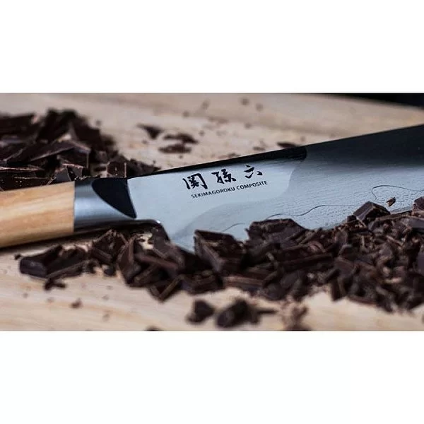 Нож кухонный для резки овощей Nakiri длина лезвия 16,2 см, сталь VG-MAX and SUS 420J2 Composite, Kai, Япония, MGC-0428 - изобр. 14