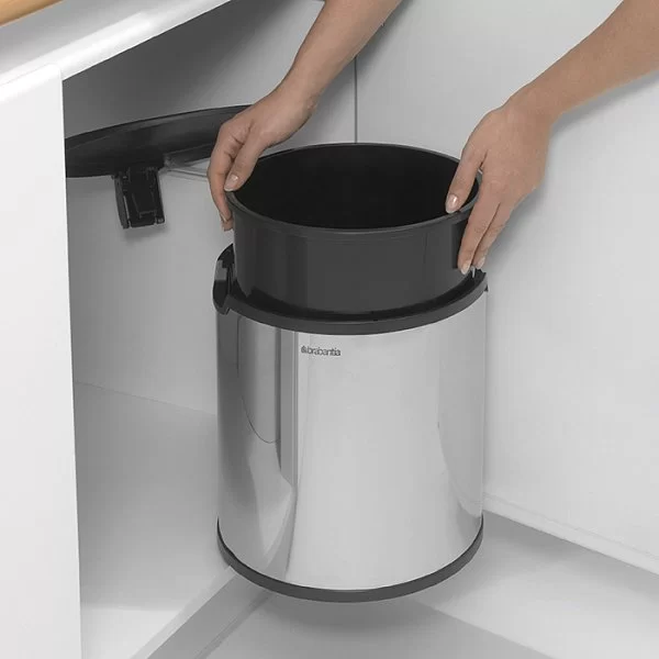 Мусорный бак встраиваемый 10л, стальной, Brabantia, 418181 - изобр. 13