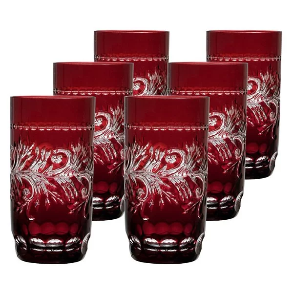 Стакан хрустальный Monica 400 мл, цвет темно-бордовый, Ajka Crystal, Венгрия, 1/88583/49252/46404 - изобр. 8