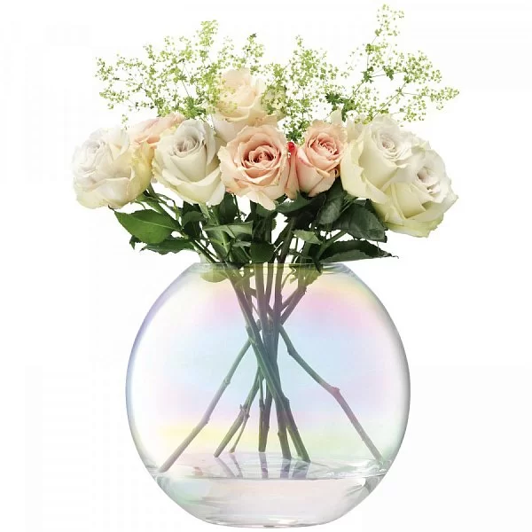 Ваза для цветов круглая Pearl 24 см выдувное стекло, LSA International, Великобритания, G1161-24-916 - изобр. 7