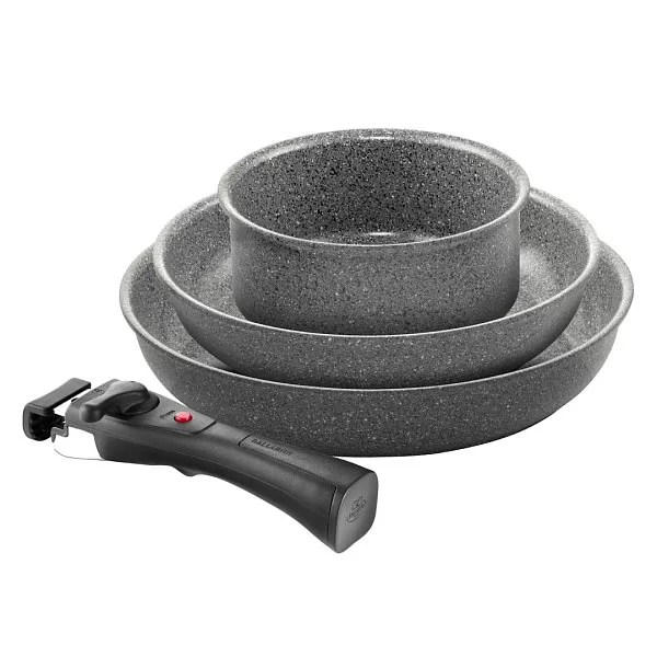 Набор посуды Torre (сковороды 24 см и 28 см + ковш 1,5 л), с 1 съемной ручкой, алюминий, Ballarini, Италия, 1029409 - изобр. 7