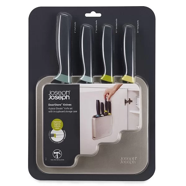 Набор из 4-х кухонных ножей DoorStore материал нержавеющая сталь + термопластичная резина, Joseph Joseph, 10303 - изобр. 12