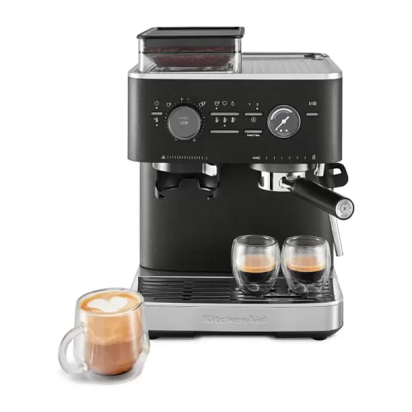 Полуавтоматическая эспрессо-машина с кофемолкой 2,5 л, цвет чугун, Kitchen Aid, США, 5KES6551EBK - изобр. 10