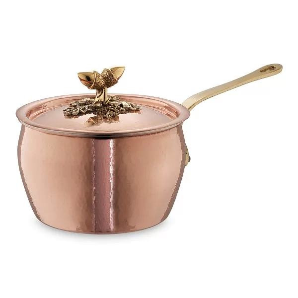 Ковш медный с крышкой 2,3 л Historia decor с бронзовыми декорированными ручками, Ruffoni, 3104-16B Ruffoni - изобр. 7