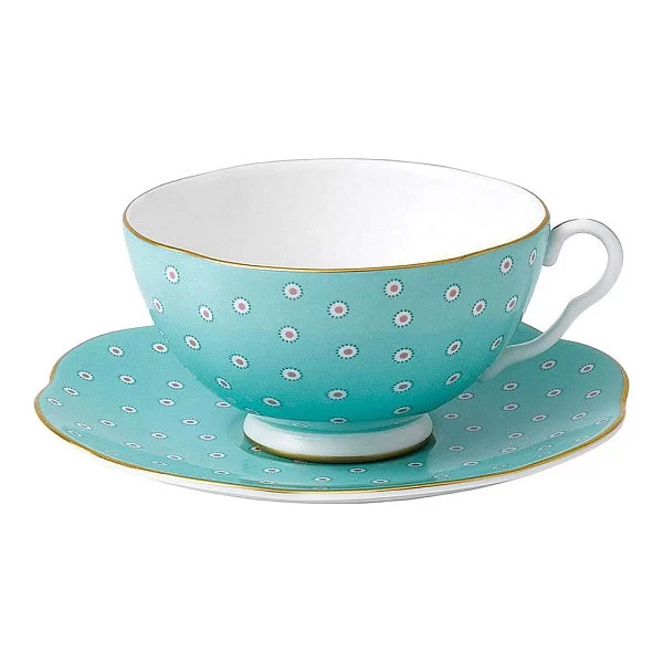 Чайная пара Polka 180 мл, материал фарфор, цвет бирюзовый, Wedgwood, Великобритания, 40001488 - изобр. 7