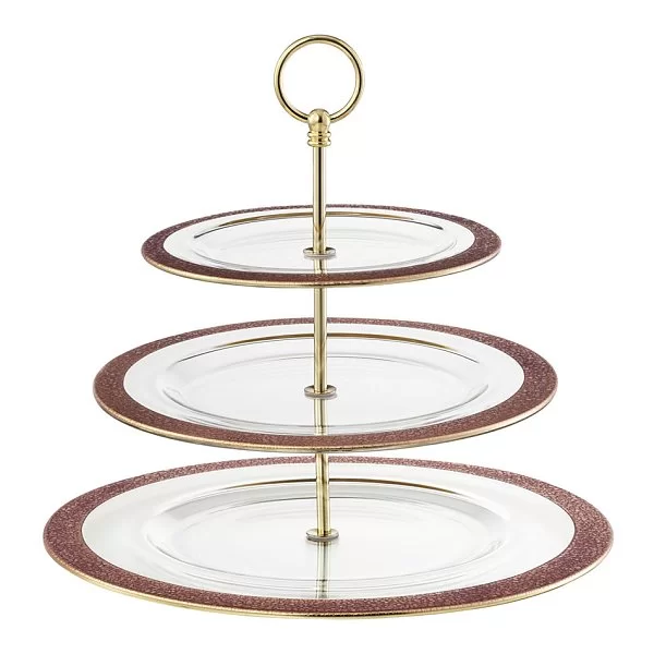 Этажерка для пирожных Rosegold 36x32,4 см, хрусталь, цвет розовое золото, Eisch, Германия, 74451603 - изобр. 7