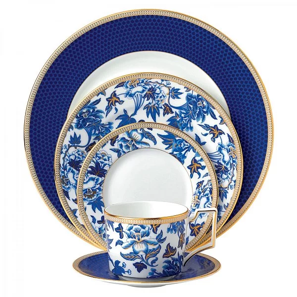 Тарелка сервировочная Hibiscus 27 см материал фарфор, цвет синий, Wedgwood, Великобритания, 40003894 - изобр. 8