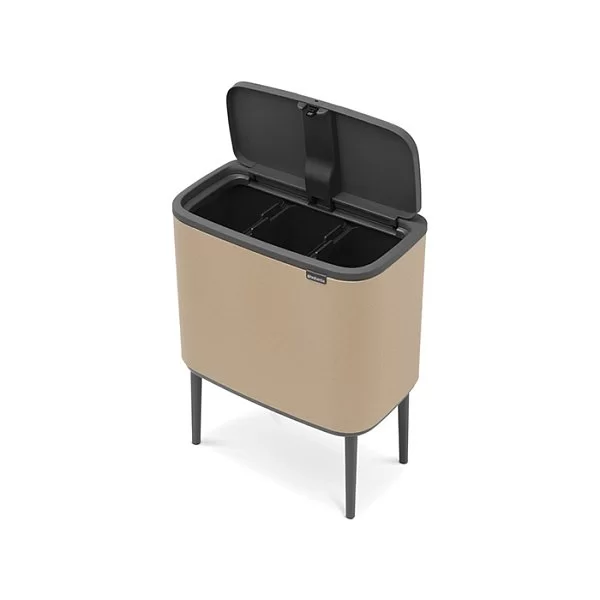 Мусорный бак 3 секции 3х11л, золотистый, Brabantia, 316265 - изобр. 11
