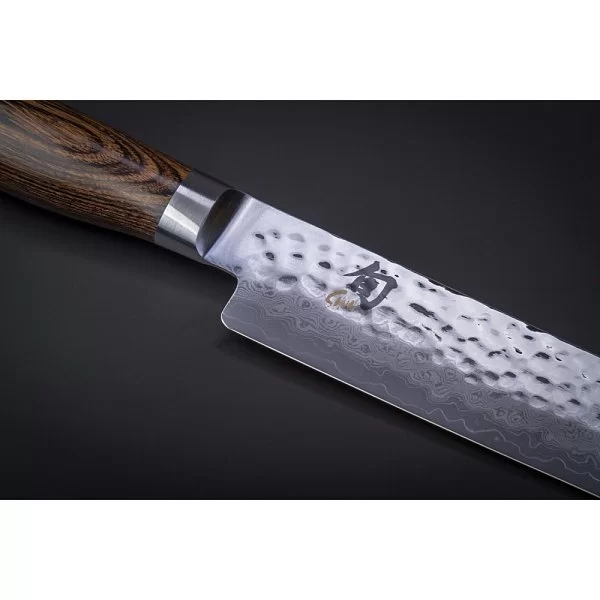 Нож кухонный для тонкой нарезки Sujihiki длина лезвия 24 см, сталь VG-MAX в обкладках из дамаска, Kai, Япония, KAI-TDM-1704 - изобр. 9
