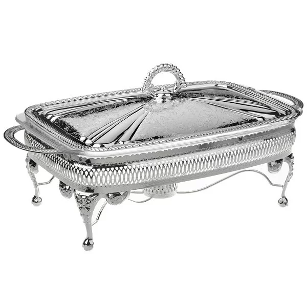 Мармит с подогревом с посеребрением, длина 38 см, стекло + нержавеющая сталь, Queen Anne, Великобритания, QA-0/6306 - изобр. 7