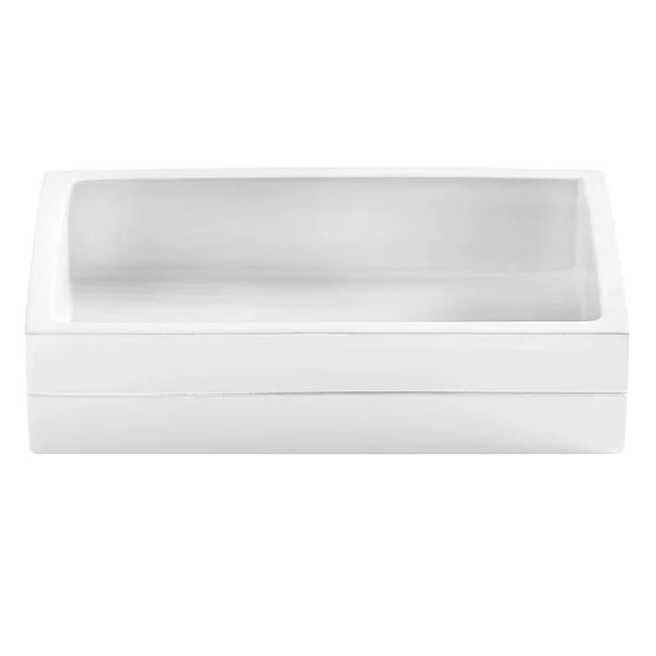 Мыльница Cabana White 12х8х3 см, полистоун, цвет белый, Kassatex, США, ACL-SD-W - изобр. 7