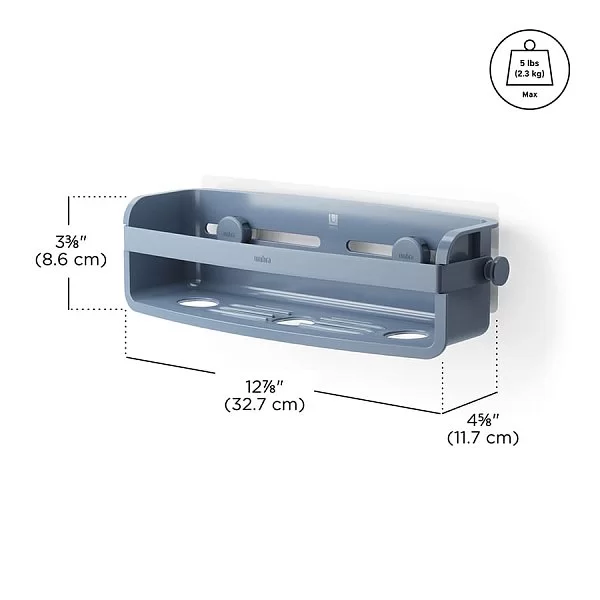 Органайзер для душа Flex Adhesive, пластик, цвет голубой, Umbra, Канада, 1021300-1050 - изобр. 12
