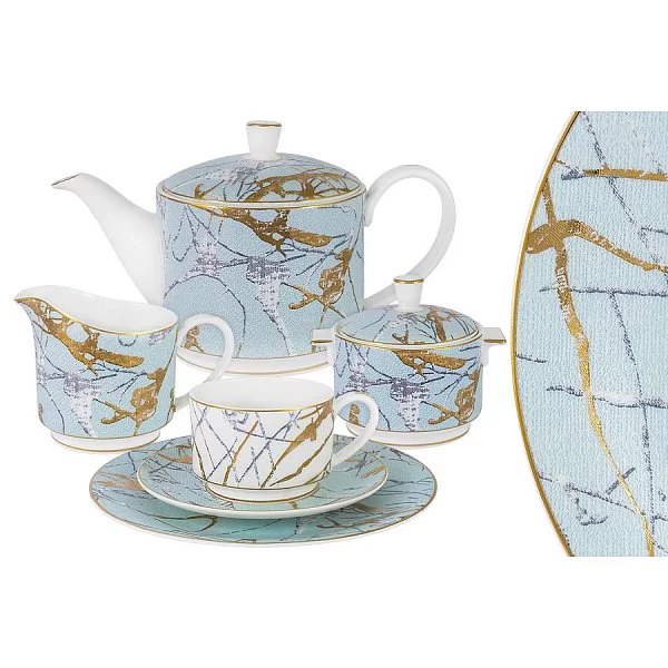 Чайный сервиз "Марсель" на 6 персон 21 предмет, костяной фарфор, Anna Lafarg Emily, AL-M2262_21-E9 - изобр. 7
