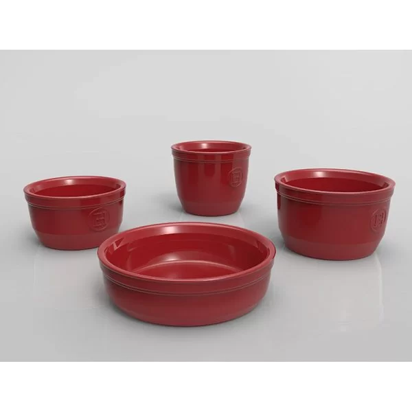 Набор из 2-х рамекинов №12 для крем-брюле диаметр 12 см, цвет гранат, материал керамика, Emile Henry, Франция, 344013 - изобр. 10