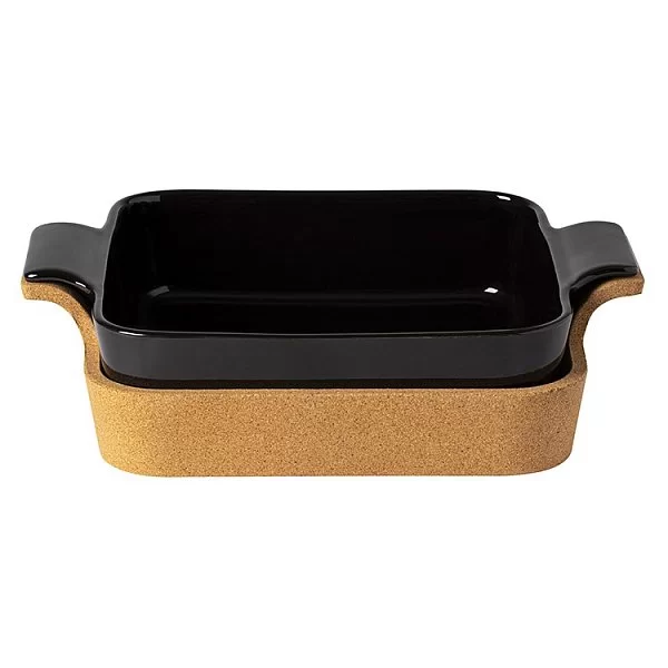Блюдо на подставке Ensemble 2,5 л, материал керамика + пробка, цвет черный, Costa Nova, Португалия, DQ321902 - изобр. 7