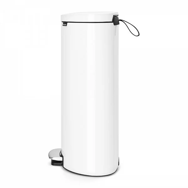 Мусорный бак эргономичный FlatBack+, 30л, белый, Brabantia, 485206 - изобр. 8