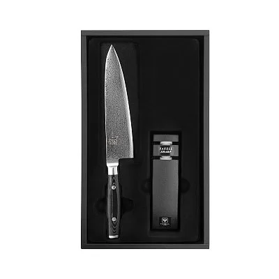 Нож кухонный поварской Gyuto длина лезвия 26,7 см, сталь VG-MAX в обкладках из дамаска, Kai, Япония, DM-0707 - изобр. 62