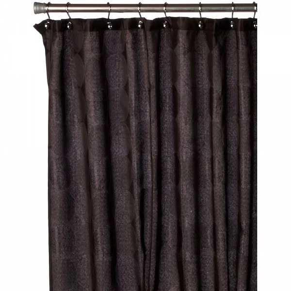 Шторка для ванной Jacquard Chocolate Circle 178x183 см, цвет коричневый, материал полиэстер, Carnation Home Fashions, США, FSCJAC/13 - изобр. 7