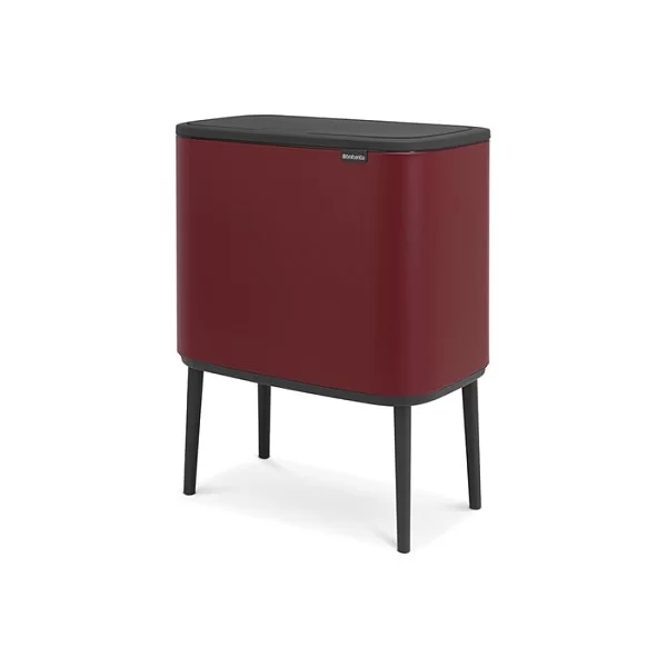 Мусорный бак 3 секции 3х11л, бордовый, Brabantia, 316326 - изобр. 8