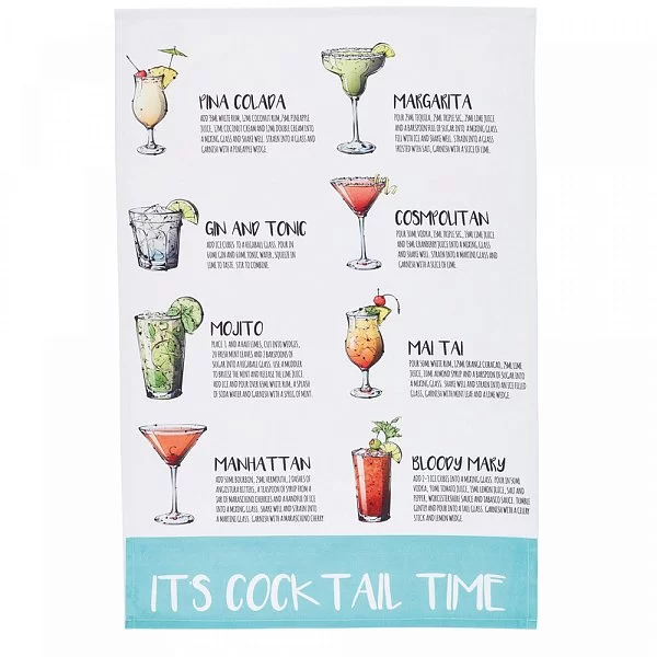 Набор из 2-х полотенец COCKTAILS 70x47 см, хлопок, цвет мультиколор, Kitchen Craft, Великобритания, KCCTAILTTPK2 - изобр. 8