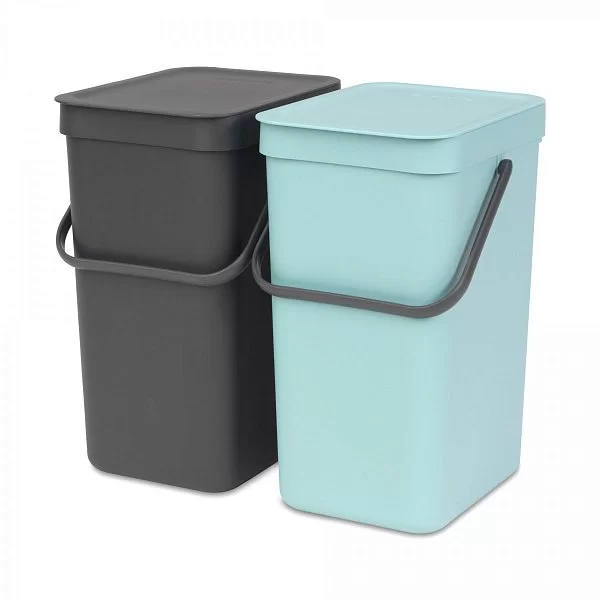 Мусорные ведра Sort & Go встраиваемые, 2х12л, мятный/серый, Brabantia, 109980 - изобр. 7