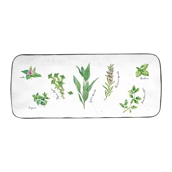 Фарфоровое блюдо прямоугольное Herbarium 36х15,5 см, цвет белый, Easy Life, Италия, EL-R2209_HERU - изобр. 7