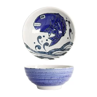 Чаша HL Earth 15 см фарфор, цвет синий, Tokyo Design, Япония, 20038 - изобр. 24