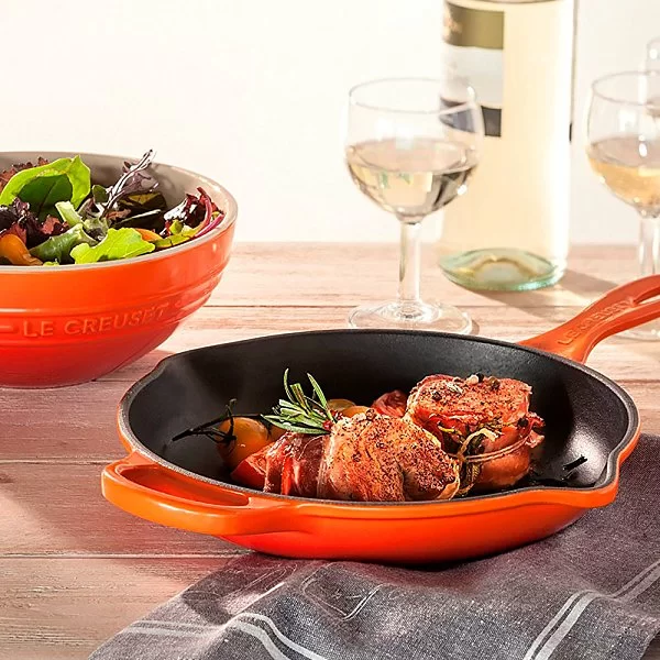 Сковорода 20 см, эмалированный чугун, цвет оранжевый, Le Creuset, Франция, 20182200900422 - изобр. 11