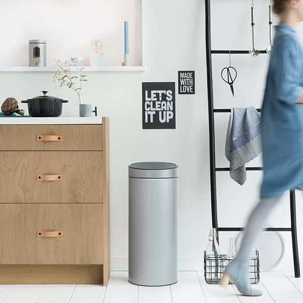 Мусорный бак Touch Bin New 30л, серый металлик, Brabantia, 115387 - изобр. 11