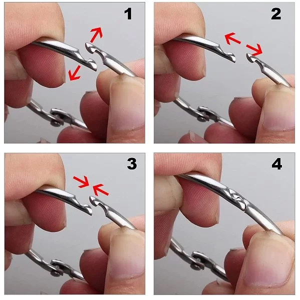 Набор из 12 крючков для шторки &quot;O&quot; Type Hooks Chrome 5,5х5,5 см, металл, Carnation Home Fashions, США, SLM-O/03 - изобр. 9