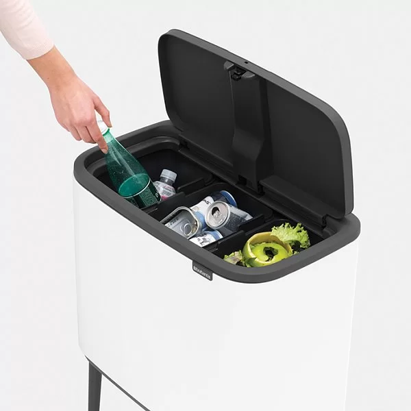 Мусорный бак 3 секции 3x11л, белый, Brabantia, 313523 - изобр. 12
