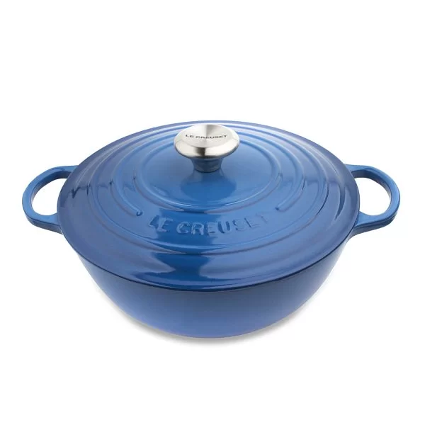 Казан La Marmite 26 см, объем 4 л, материал эмалированный чугун, цвет синий, Le Creuset, Франция, 21114262000430 - изобр. 7