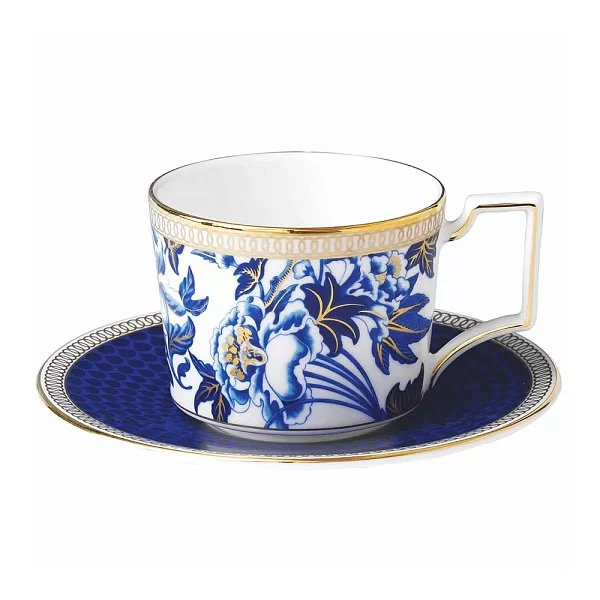 Чашка для эспрессо Hibiscus 6,5x5 см, 70 мл, материал фарфор, цвет синий, Wedgwood, Великобритания, 40006362 - изобр. 8