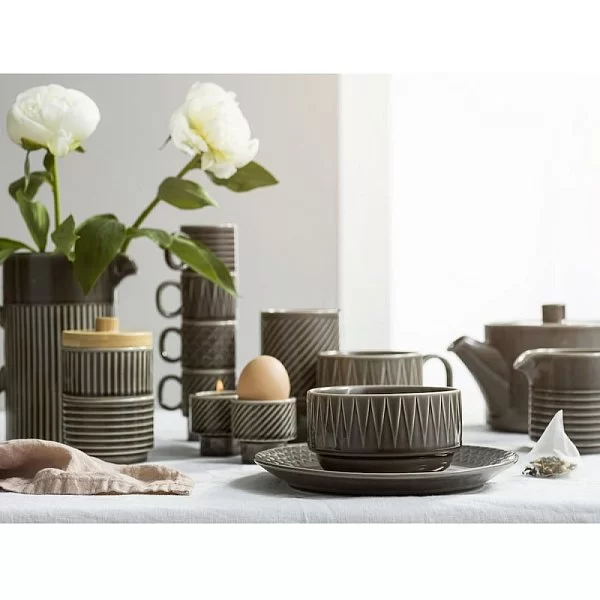 Стакан для латте Coffee and More, 400 мл, керамика, цвет серый, SagаForm, Швеция, 5017878 - изобр. 12