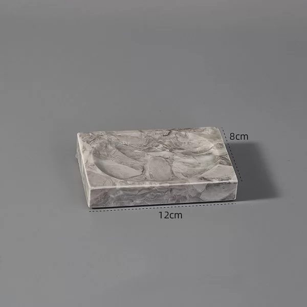 Мыльница прямоугольная Lotus Beige,8х12х2 см, цвет бежевый, мрамор, Kassatex, США, LOS-SD-BGE - изобр. 8