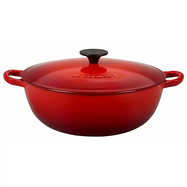 Казан с крышкой 32 см, объем 7 л, материал чугун, цвет вишневый, Le Creuset, Франция, 25074320600460 - изобр. 7