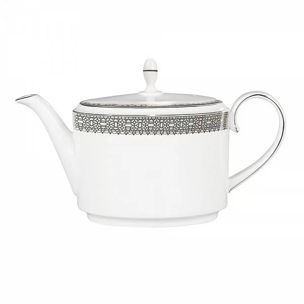 Чайник заварочный Vera Wang Lace Platinum 1400 мл, материал фарфор, цвет белый, Wedgwood, Великобритания, 50127205608 - изобр. 7