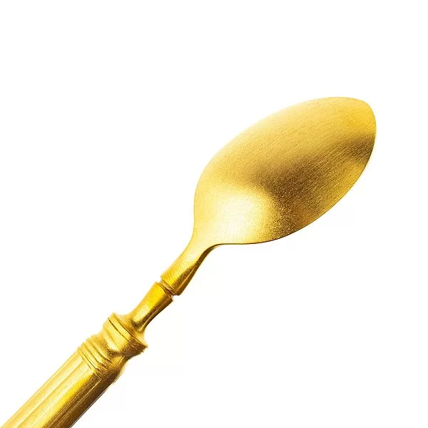 Набор столовых приборов на 6 персон Line Matte Gold Brushed 24 предмета, нержавеющая сталь 18/10 + позолота, Cutipol, Португалия, L.006 GB - изобр. 17