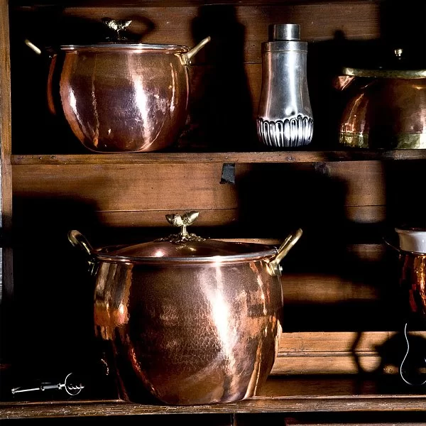 Кастрюля медная низкая с крышкой 4 л Historia decor с бронзовыми декорированными ручками, Ruffoni, 3103-24B Ruffoni - изобр. 9