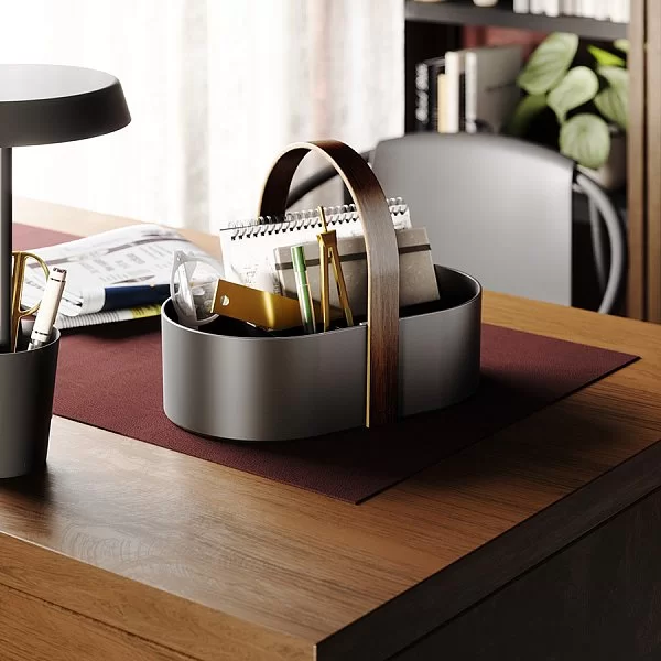 Органайзер Bellwood Caddy 30х23 см, цвет черный, пластик + дерево, Umbra, Канада, 1019130-048 - изобр. 10