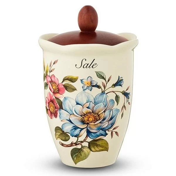 Банка для соли Petali di Primavera 750 мл, высота 20,5 см, материал керамика, Nuova Cer, Италия, 7370/1-PDP - изобр. 7