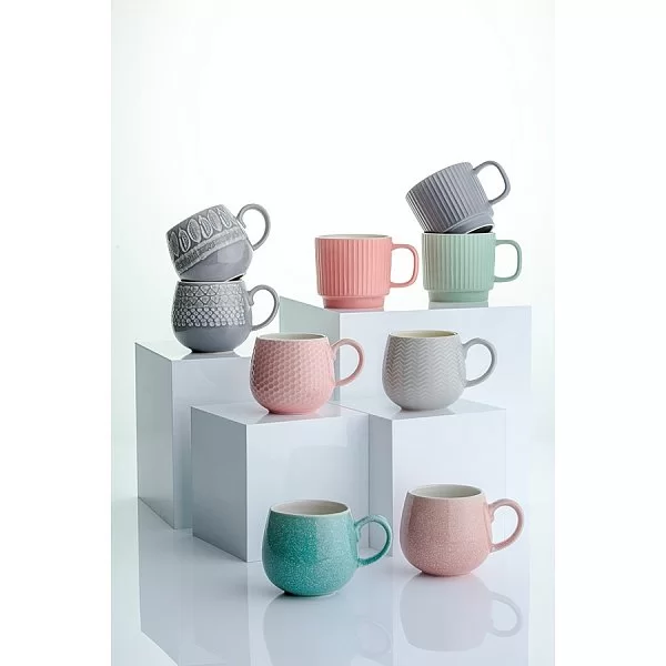 Кружка Embossed 355 мл, фарфор, цвет зеленый, Mason Cash, Великобритания, 2002.103 - изобр. 9