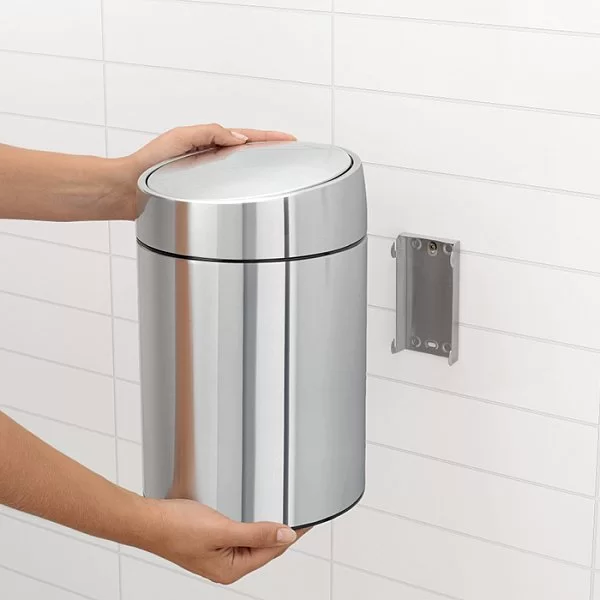 Мусорный бак настенный Slide Bin, 5л, стальной, Brabantia, 477560 - изобр. 12